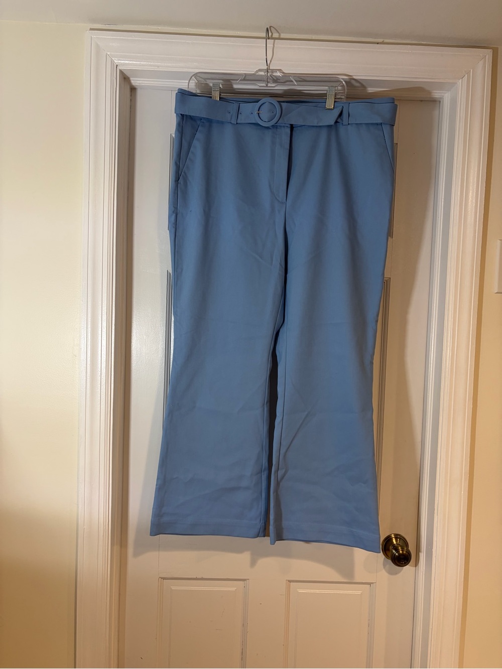 LOFT Light Blue Sutton Kick Crop Pants